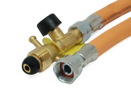 Truma high pressure gas hose + hose rupture protection G.36 -> G.10 - 450mm