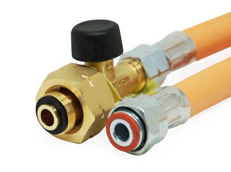 Truma tubo per gas ad alta pressione + protezione contro la rottura del tubo G.36 -> G.8 - 450 mm