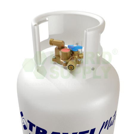Alugas Travel Mate refillable gas bottle 33 litres with 80% multivalve (DE)