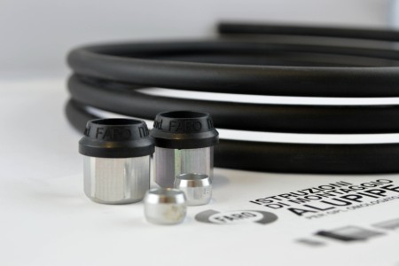 Faro condotto in alluminio 8mm condotto di riempimento KIT (2m incl. raccordi ) 67R-01 omologato