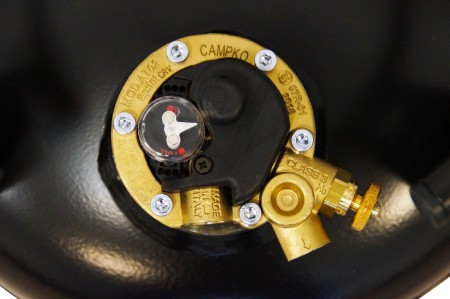 CAMPKO cilindro de gas, botella de GLP recargable 30 L con multiválvula (M12x1)