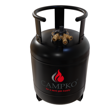 CAMPKO refillable gas bottle 22 litres with 80% multivalve (DE)