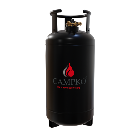 CAMPKO refillable gas bottle 36 litres with 80% multivalve (DE)