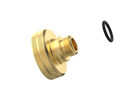 DREHMEISTER adaptador de boquilla de suministro DISH Ø22 mm (W21,8), latón