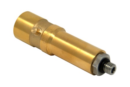 DREHMEISTER Bayonet LPG adapter M10 brass with stainless steel connection, L=103,5 mm