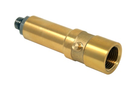 DREHMEISTER Bayonet LPG adapter M12 brass with stainless steel connection, L=103,5 mm