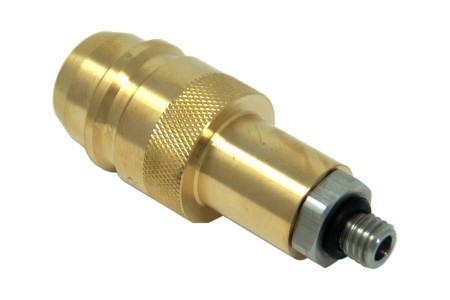DREHMEISTER adaptador de boquilla de suministro Euronozzle M10 con conexión de acero inoxidable, L=79,5mm