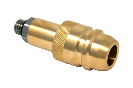DREHMEISTER adaptador de boquilla de suministro Euronozzle M12 con conexión de acero inoxidable, L=79,5mm