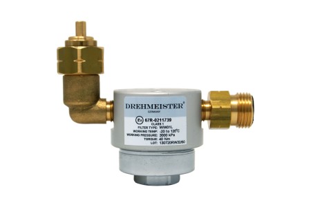 DREHMEISTER LPG cylinder filter 21,8 LH x G12 straight - 90° angeled - vertical