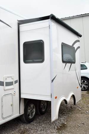 FIAMMA Slide Out  auvent Camping-car - boîtier noir, Couleur du tissu Royal Grey