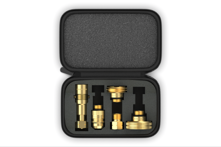 DREHMEISTER kit adattatore in valigetta per bombole di gas (W21.8L)
