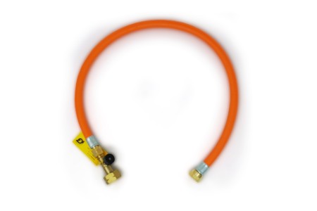 [2023] Tuyau de gaz haute pression G.8 W21.8 x 1.814 - L.H. x M20x1.5 - 750 mm avec dispositif de sécurité à la rupture du flexible