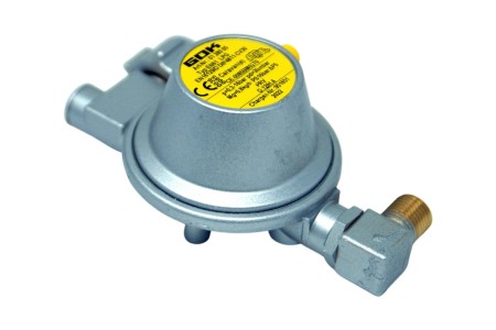 GOK Gasdruckregler 30mbar - 0,8 kg/h – G.12 -> G 1/4“ LH U Form