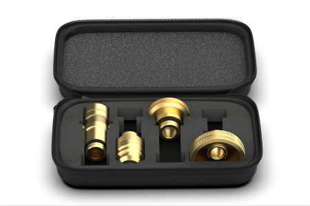 DREHMEISTER kit adattatore in valigetta per bombole di gas (W21,8x1/14)