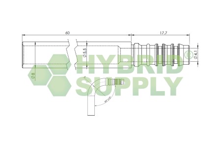 LPG-FIT Fitting Set 90° bended XD-4 = 8mm (FSR-K)