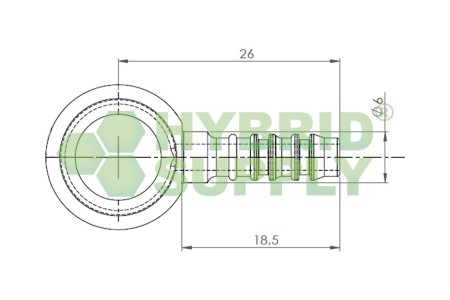 LPG-FIT set de montaje M10 - 90° angulada XD-3 = 6mm (FBB-A)