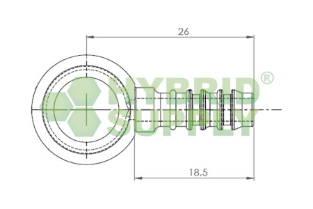 LPG-FIT set de montaje M10 - 90° angulada XD-4 = 8mm (FBB-C)