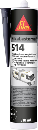 SikaLastomer® 514 310ml - noir - mastic détanchéité butyle écouvillonnable