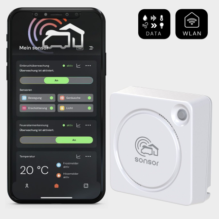 sonsor Système dalarme fixe avec Wi-Fi (gris)