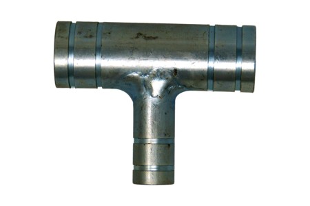 T-piece (galvanised steel) 27x16x27 (mm)