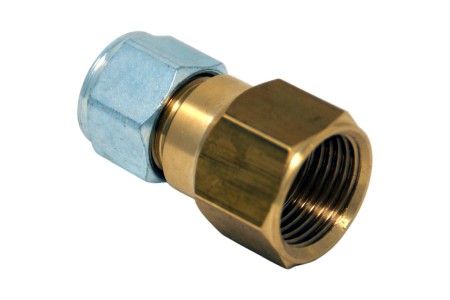Connector 3/4" UNF -> 8 mm thermoplastic pipe